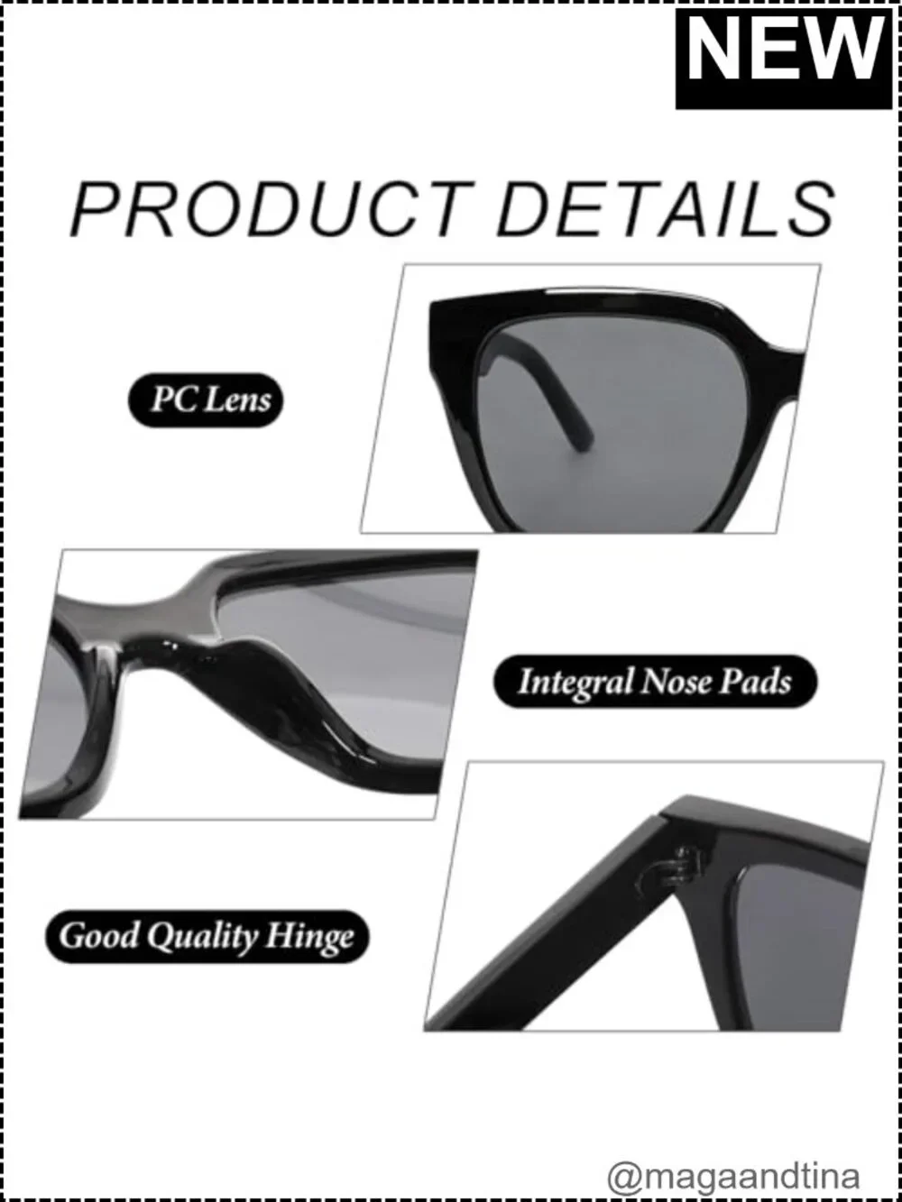 2 Oversized Square Sunglasses Women UV Protection Retro Shades Set